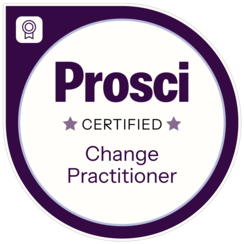 Prosci certification badge